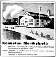 Койвисто Морской курорт 1933 реклама