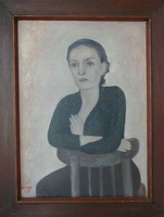 А. Визиряко. Портрет Марины Хачатуровой. Картон.,м., 1999 г.