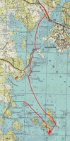 Карта  маршрута (на базе устаревшей советской карты)