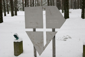Финское кладбище и советский мемориал в Моноле