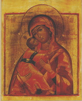 &quot;Икона Владимирской Божией Матери, ХVIII век, 32,2 х 27,5 х 2,8&quot;