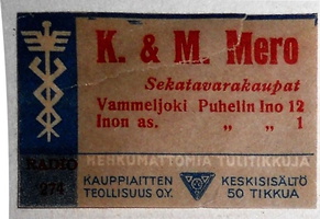 Vammeljoki Ino K M Mero 3