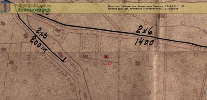 карта Терийоки 1940 дача Сахара 13-169